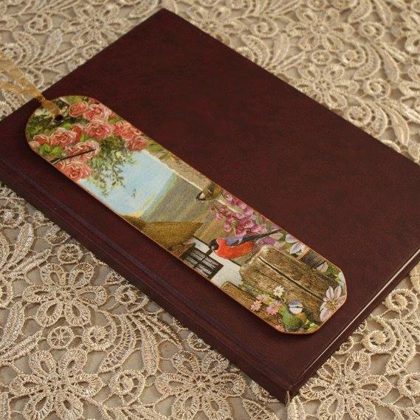 Grāmatzīme kundzei Ziemassvētkos. Aizceļoja uz ASV.