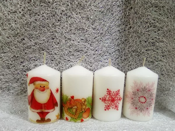 Dekupāža uz sveces